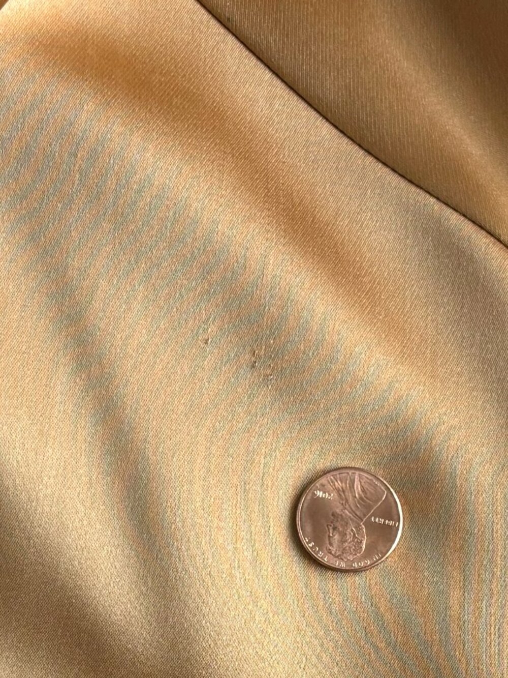 Club Monaco Bias Cut Satin Slip Skirt in Honey, Long Draped Mini Skirt, sz 4 - Picture 14 of 15